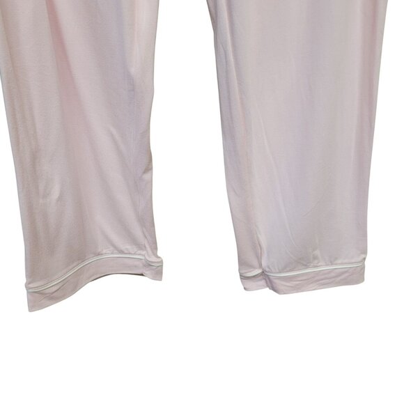 NEW Born Sleepwear Womens XL Pajama Set Pink Button Front Embroidered Collared - Picture 8 of 16